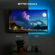 Merkury Innovations Sound Reactive TV Backlight RGB Lighting Dimmable Remote Control Corded Electric