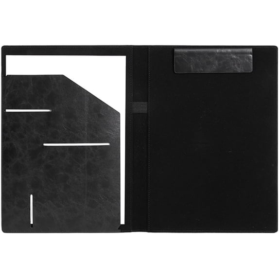 Leather Padfolio Portfolio, Interview and Legal Document Organizer with Business Card Holder and Letter-Sized Writing Pad