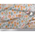 thumbnail image 3 of Soimoi Velvet Fabric Leaves,Cock & Chick Cartoon Print Sewing Fabric Yard 58 Inch Wide, 3 of 3