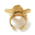 thumbnail image 3 of 304 Stainless Steel Open Cuff Rings Golden Flower Size 7 1/4(17.5mm), 3 of 3