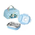 thumbnail image 3 of Contenedor de almuerzo, contenedor de ensalada de picnic, contenedor de comida ligero reutilizable, caja de refrigerios Bento para oficina, salir a co Cuadrícula azul 3, 3 of 9