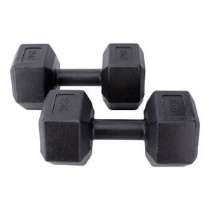 Raindrops 1Set Black Dumbbell with Comfortable PVC Grip for Effective Arm and Shoulder Workouts