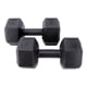 thumbnail image 1 of Juego de mancuernas hexagonales de goma de 5 kg para entrenamiento muscular de brazos, con conector (negro), 1 of 6