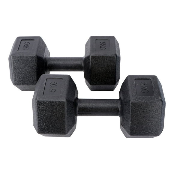 Raindrops 1Set Black Dumbbell with Comfortable PVC Grip for Effective Arm and Shoulder Workouts