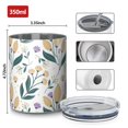thumbnail image 4 of Floral 12oz Stainless Steel Coffee Mug – Double-Wall Insulated Cup with Spill-Resistant Lid, 360° Full-Print Design, Keeps Drinks Hot & Cold for Home, Office, Travel,Thanksgiving,Christmas, Spring, 4 of 5