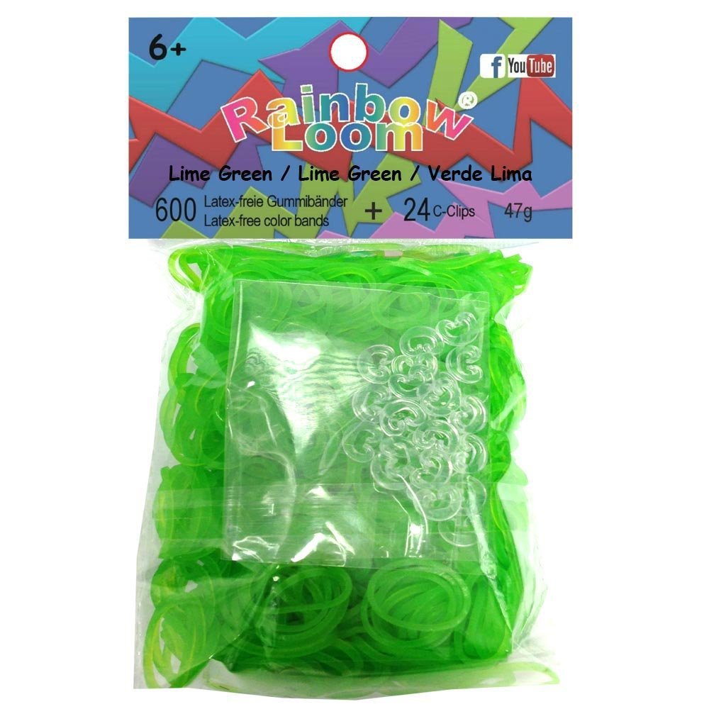 Rainbow Loom Jelly Lime Green Rubber Bands Refill Pack [600 ct