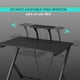 thumbnail image 5 of Mesa para Gaming Ergonómica Costway con Gancho Portavasos y Soporte para Auriculares Negro, 5 of 9