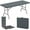Grey, variant on Costway 6 ft Portable Folding Table with Wood Grain HDPE Tabletop Safe Lock Mechanism Gray