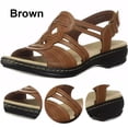 thumbnail image 1 of Sandalias Cuña Baja Planas Ahuecadas Punta Abierta Cómoda para Mujer, 1 of 8