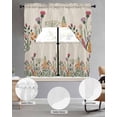thumbnail image 2 of Country Flowers Swag Curtains for Living Room/Bedroom Windows, Farmhouse Watercolor Floral Plants Kitchen Curtains and Valances Set 36 Inch Length, Light Filtering Swags Valance Curtain Panels, 2 of 5