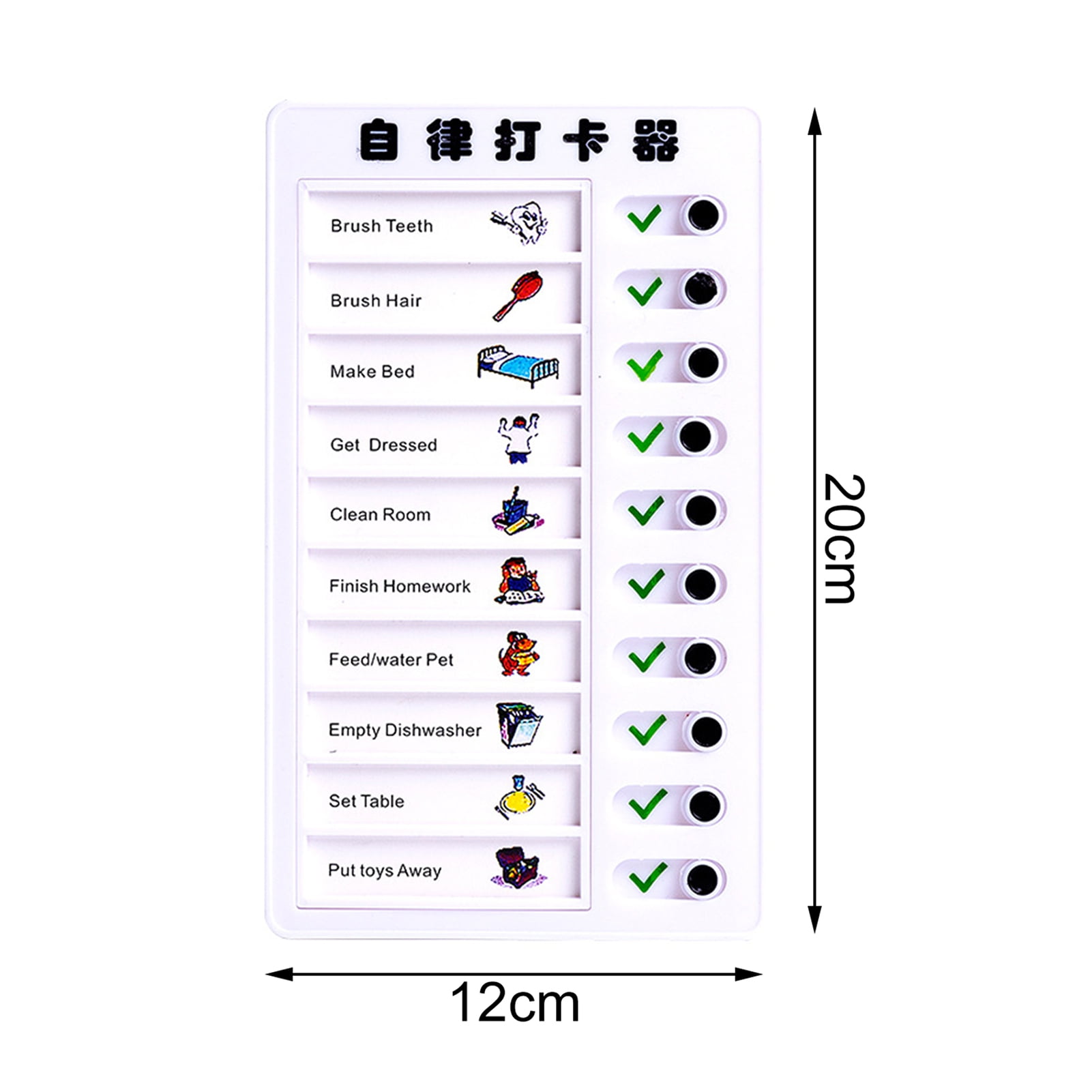 Joliann Chore Board Reminder Tool Reusable Popular Adults Kids Daily 