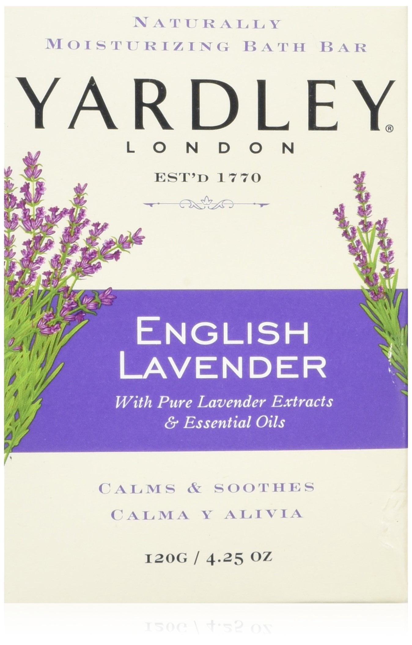 Jabón en barra Yardley London English Lavender, 125 ml, paquete de 8 ...