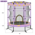 thumbnail image 4 of 55" Mini Trampoline for Kids, SHINPT Kids Trampoline for Toddlers, 4.5FT Baby Trampoline with Safety Enclosure Net, Small Trampoline with Star Print Indoor/Outdoor, Toddler Trampoline for Garden, 4 of 5