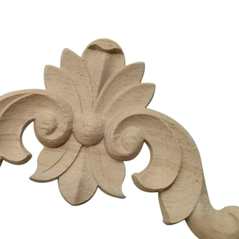 海外ブランド通販 公式サイト Flower Appliques Wood Pieces 4 Pattern Frame DIY Unpainted WallStickers&Murals