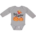 thumbnail image 3 of Inktastic Big Sister Pumpkins with Fall Leaves Girls Long Sleeve Baby Bodysuit, 3 of 5