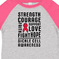 thumbnail image 4 of Inktastic Sickle Cell Awareness Strength Courage and Support Boys or Girls Toddler T-Shirt, 4 of 5