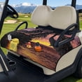 thumbnail image 3 of Whosucclay Palm Tree Sunset Design Foldable Golf Cart Seat Covers, Soft and Comfortable 4 Pockets for Club Car Ezgo TXT RXV Anti-Scratch, 3 of 9