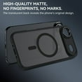 thumbnail image 6 of VENINGO Magnetic Phone Case for iPhone Air Compatible with Mag-safe,Translucent Matte Shockproof Scratch Resistant iPhone Air Case，Black, 6 of 8