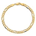 thumbnail image 5 of Auriga Fine Jewelry 10K Yellow Gold 5.25mm Flat Figaro 9" Chain Anklet for Women, 5 of 5