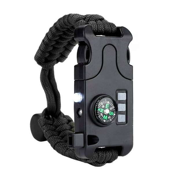 Pedernal de Paracord para exteriores cable total de 32 m/106 pies pulsera de Paracord de poliéster duradera entrada de carga DC5V para pesca ANGGREK Otros