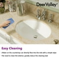 thumbnail image 6 of DeerValley DV-1U303 Oval Ceramic Undermount Bathroom Sink with Overflow Hole in White 18" L x 15" W, 6 of 15