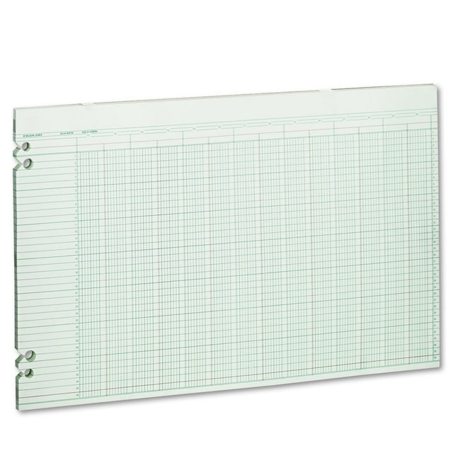 Papel Ledger Wilson Jones, con forma de columna, color verde rayado, 11 x 17