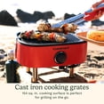 thumbnail image 5 of Cuisinart Venture™ Portable Gas Grill, Small Camping Grill with Cutting Board and Handle, Non Stick Porcelain Enameled Cast Iron Grate, 9,000 BTU Stainless Steel Burner for Camping, Tailgates, Beache, 5 of 8