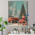 thumbnail image 4 of Retro Christmas Scene Canvas Print, Wall Art for Living Room, Bedroom, Kitchen, Dining Room, Office, Den, Foyer, Hallway, 4 of 8