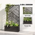 thumbnail image 4 of Outsunny Metal Planter Box with Trellis, 44.5" Raised Garden Bed, 4 of 10