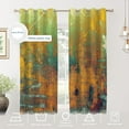 thumbnail image 2 of Brown Abstract Grunge Blackout Window Curtains, Red Texture Thermal Insulated Curtains Grommet Top Window Drapes For Living Room, Bedroom 26"W x 63"L (Pack of 2), 2 of 6