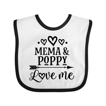 

Inktastic Mema and Poppy Love Me Girls Baby Bib