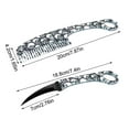 thumbnail image 2 of Stainless Steel Portable Comb Knife | Dual-Use Comb with Built-In Blade | Durable Multifunction Travel Tool | Easy to Clean | Outdoor Utility | 1 Piece | Compact Size, 2 of 6