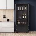 thumbnail image 3 of Patiojoy Armoire de Rangement d'Appoint pour Chambre, au Sol, Tablettes Ajustables, Noir, 3 of 8