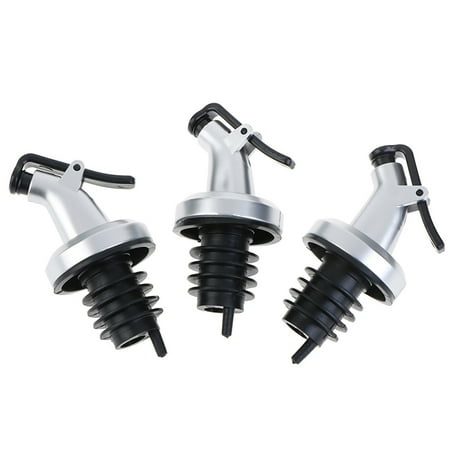 

3pcs Stainless Steel Wine Bottle Stopper Liquor Bottle Pourer Stopper Dispenser