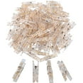 thumbnail image 1 of 100 Pieces Clear Plastic Utility Paper Clip, Photo Paper Peg Pin, Clothes Line Clips, Craft Clips, 3.5 x 0.5cm x 0.7cm (Gold Glittered), 1 of 6