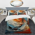 thumbnail image 2 of Designart "Spiral Chaos Collage Explosion I" Abstract Bedding Covert Set - Abstract Orange Modern Bed Set With 2 Shams, 2 of 5
