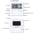 thumbnail image 4 of Naiovety Termómetro higrómetro electrónico inalámbrico automático, medidor de temperatura para el hogar, medidor de humedad, reloj LED MIN Termómetros, 4 of 6