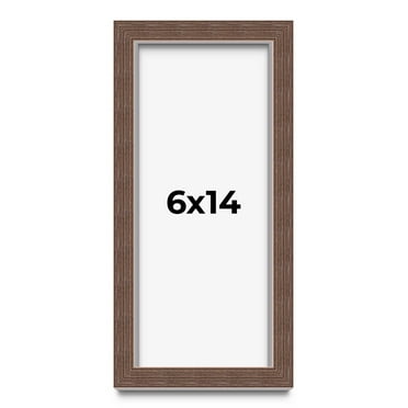 6x14 Shadow Box Frame Brown | 1.125 inches Deep Real Wood Rustic Shadowbox Display Frame | UV