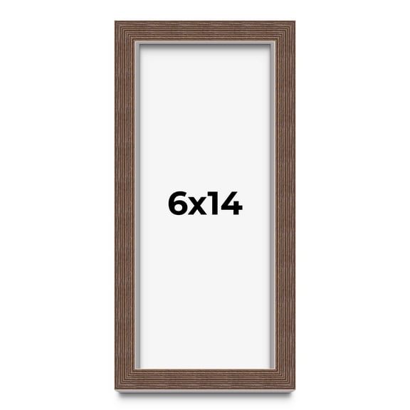 6x14 Shadow Box Frame Brown | 1.125 inches Deep Real Wood Rustic Shadowbox Display Frame | UV