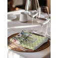thumbnail image 6 of Watercolor Flowers Cloth Napkins Set of 8 Reusable Dinner Napkins, Spring Floral Sage Green Stripes Check Cocktail Napkin Washable Table Napkins for Wedding/Holiday Party/Baby Shower 20"x20", 6 of 7