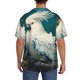 thumbnail image 3 of Balery Tropical Parrot Floral Artwork Camisa Casual de Manga Corta con Botones para Hombre, Texturizada, Estilo Cubano, para Playa, Verano-X-Large, 3 of 5