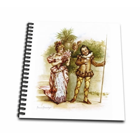 3dRose Brundage ï¿½ Twelfth Night - Mini Notepad, 4 by 4-inch