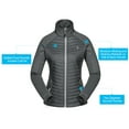 thumbnail image 2 of Little Donkey Andy Women's Insulated Hiking Jacket, Thermal Running Hybrid Jacket Gray Size S, 2 of 6