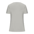 thumbnail image 5 of Itsame Women's T-shirt, Short Sleeve Solid Color Button-up V Neck Casual Summer Tops White, 5 of 5