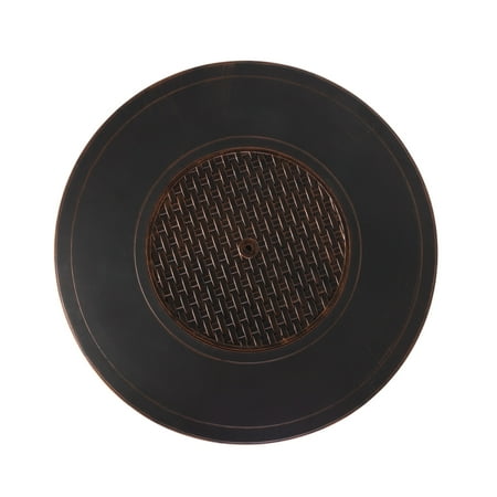 Fire Sense - Florence Woven Round Aluminum LPG Fire Pit - Antique Bronze