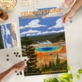 thumbnail image 3 of Lantern Press 1000 Piece Jigsaw Puzzle, Yellowstone National Park, Grand Prismatic Spring, 3 of 5
