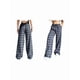 thumbnail image 3 of Pantalones Rectos con Estampado de Leopardo A Cuadros para Mujer, Cintura Elástica, Estilo Y2K, con Bolsillos. Cuadrícula Azul y L, 3 of 6