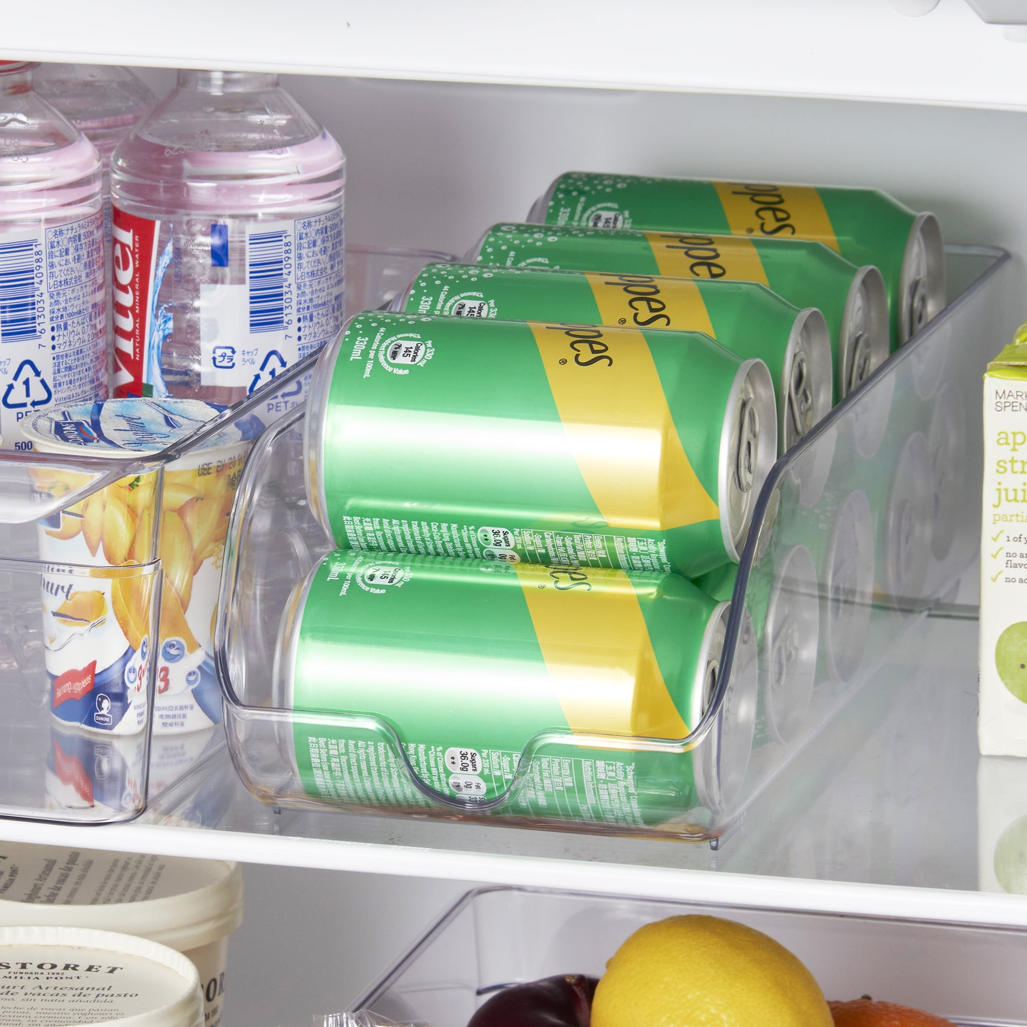 (3 pack) Mainstays Clear Plastic Refrigerator Soda Can Dispenser