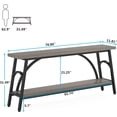 thumbnail image 2 of Tribesigns Extra Long Console Table, 70.8” Narrow Sofa Table Entryway Table with 2 Tier Wood Shelves, 2 of 5