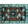 thumbnail image 1 of Ahgly Company Indoor Rectangle Persian Light Blue Traditional Area Rugs, 3' x 5', 1 of 4